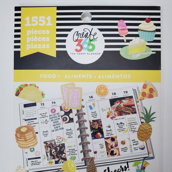 Me & My Big Ideas Other - The Happy Planner Create 365 Food Sticker Value Pack Me & My Big Ideas 1551 Pcs